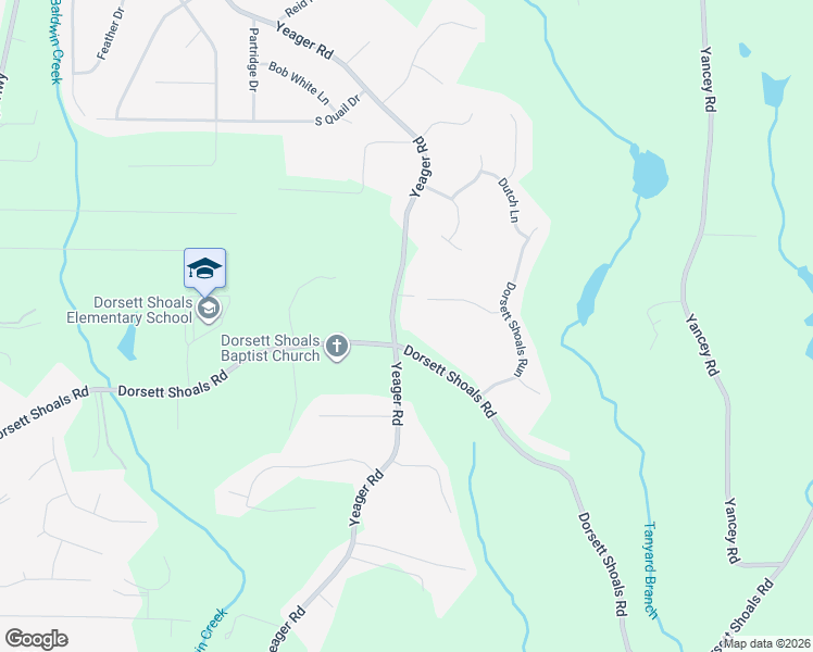 map of restaurants, bars, coffee shops, grocery stores, and more near 4424 Yeager Road in Douglasville
