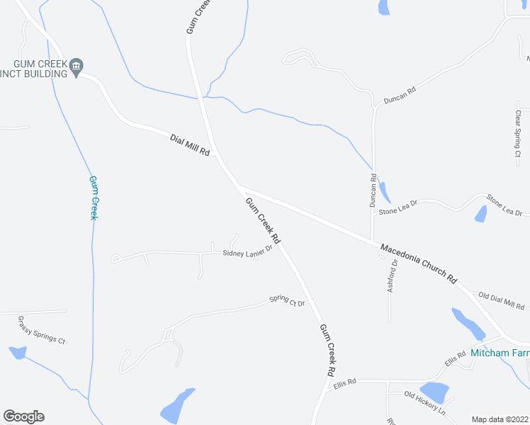 map of restaurants, bars, coffee shops, grocery stores, and more near 1670 Gum Creek Road in Oxford