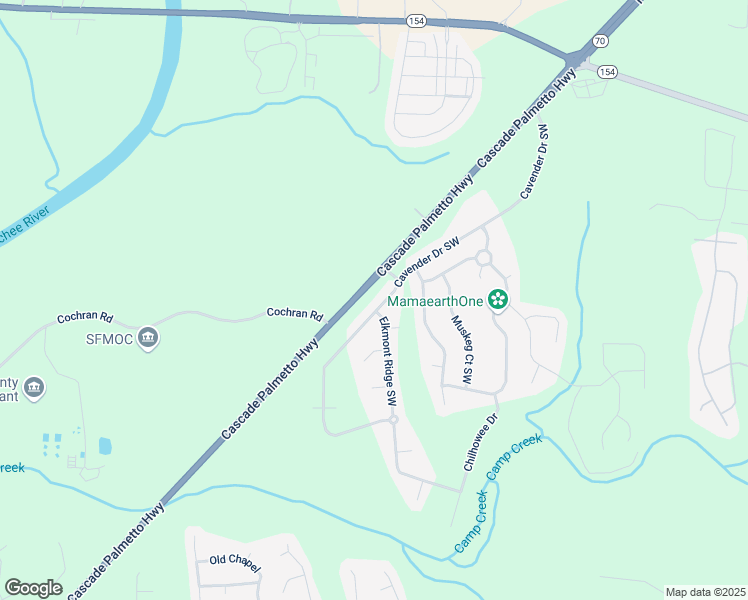map of restaurants, bars, coffee shops, grocery stores, and more near 7182 Cavender Drive Southwest in Atlanta