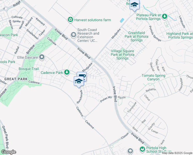 map of restaurants, bars, coffee shops, grocery stores, and more near 638 Cultivate in Irvine