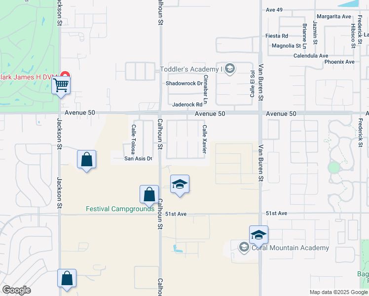 map of restaurants, bars, coffee shops, grocery stores, and more near 50241 Camino El Faro in Coachella