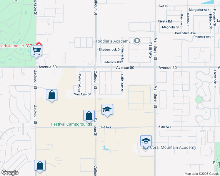 map of restaurants, bars, coffee shops, grocery stores, and more near 50241 Camino El Faro in Coachella