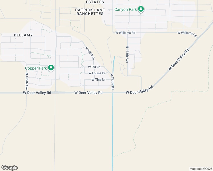 map of restaurants, bars, coffee shops, grocery stores, and more near 17937 West Via Del Sol in Surprise