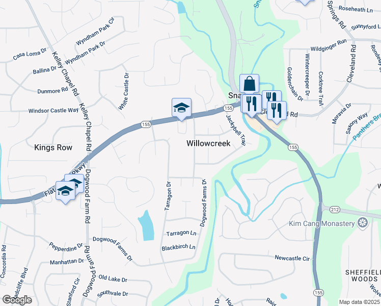 map of restaurants, bars, coffee shops, grocery stores, and more near 3433 Hollow Tree Drive in Decatur