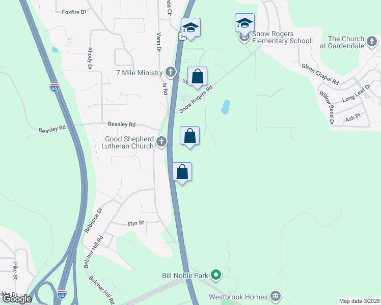 map of restaurants, bars, coffee shops, grocery stores, and more near 2455 Decatur Highway in Gardendale