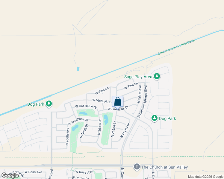 map of restaurants, bars, coffee shops, grocery stores, and more near 21819 North 263rd Drive in Buckeye