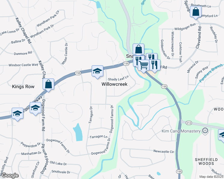 map of restaurants, bars, coffee shops, grocery stores, and more near 3432 Hollow Tree Drive in Decatur