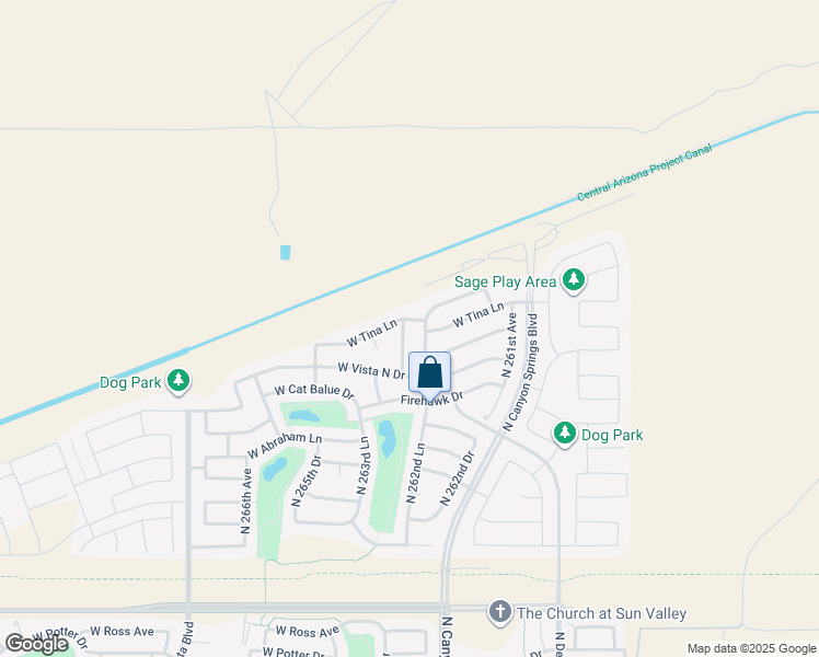 map of restaurants, bars, coffee shops, grocery stores, and more near 21819 North 263rd Drive in Buckeye