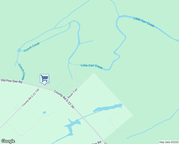 map of restaurants, bars, coffee shops, grocery stores, and more near 329 Bauer Trail in Hemingway