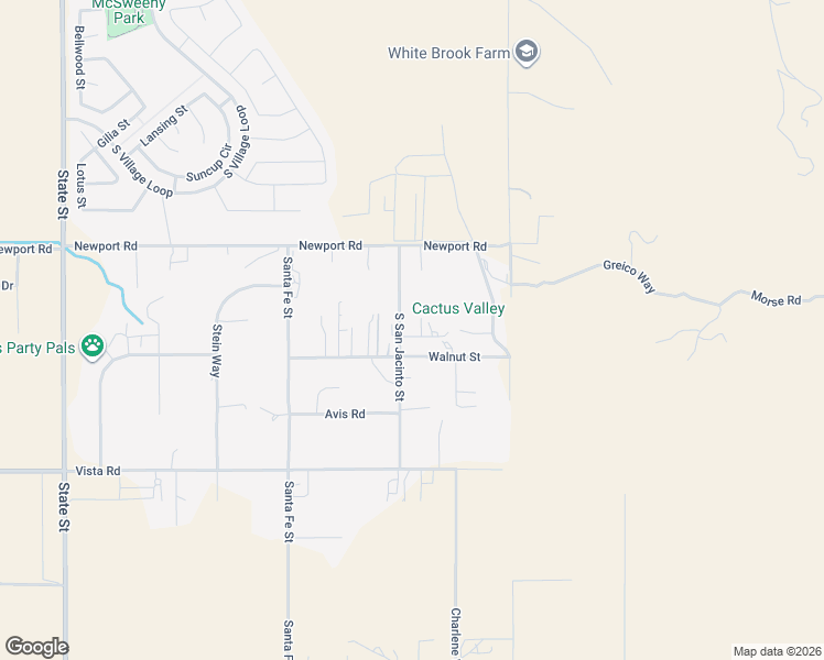map of restaurants, bars, coffee shops, grocery stores, and more near 30166 South San Jacinto Street in Hemet