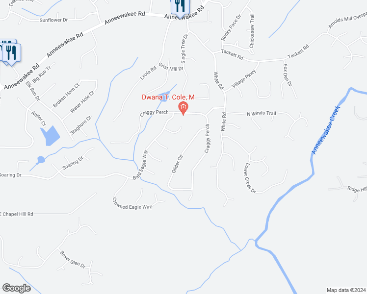 map of restaurants, bars, coffee shops, grocery stores, and more near 4504 Glider Circle in Douglasville