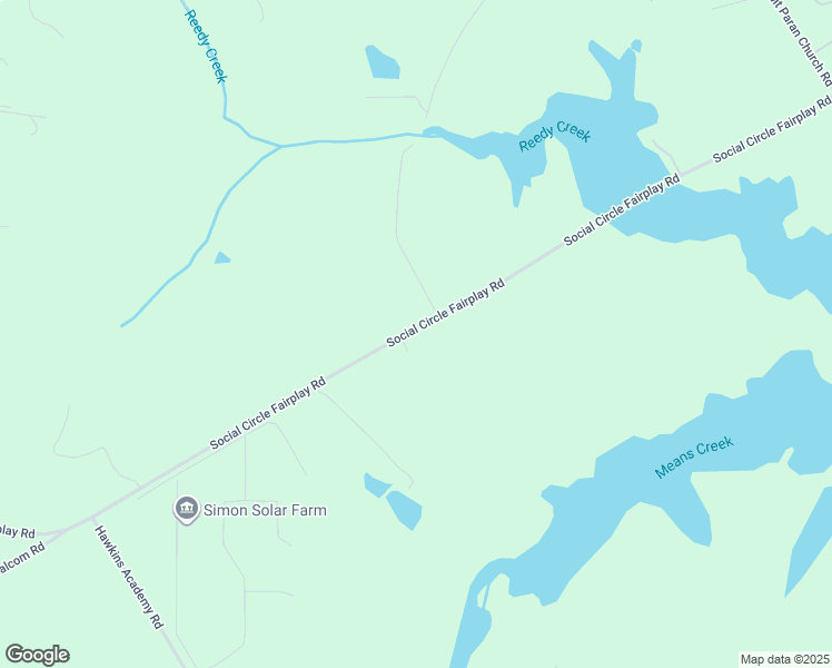 map of restaurants, bars, coffee shops, grocery stores, and more near 923 Social Circle Fairplay Road in Social Circle