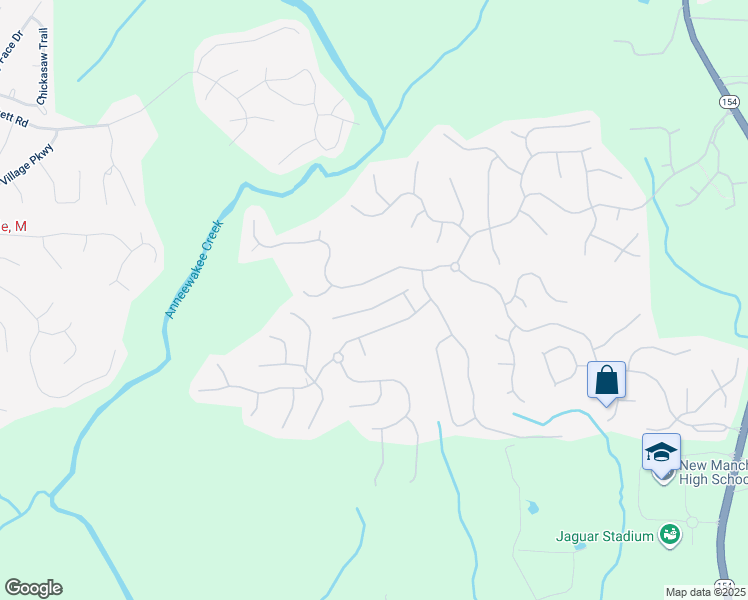 map of restaurants, bars, coffee shops, grocery stores, and more near 3092 Berthas Overlook in Douglasville