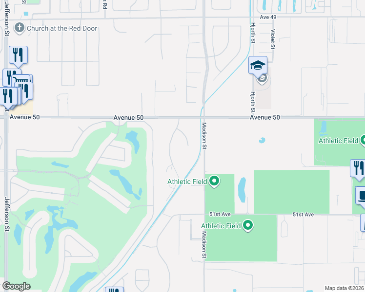 map of restaurants, bars, coffee shops, grocery stores, and more near Vista Galope in La Quinta