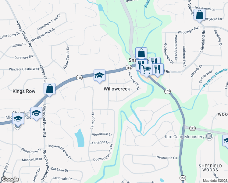 map of restaurants, bars, coffee shops, grocery stores, and more near 3409 Little Beth Court in Decatur