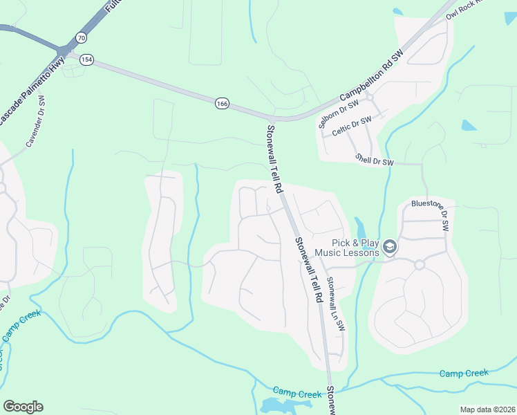 map of restaurants, bars, coffee shops, grocery stores, and more near 2669 Waterdale Road in Atlanta