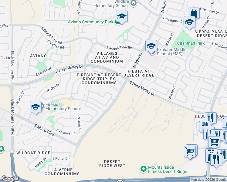 map of restaurants, bars, coffee shops, grocery stores, and more near 3947 East Melinda Drive in Phoenix