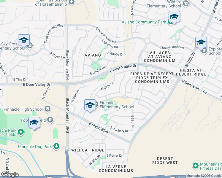 map of restaurants, bars, coffee shops, grocery stores, and more near 21809 North 37th Street in Phoenix