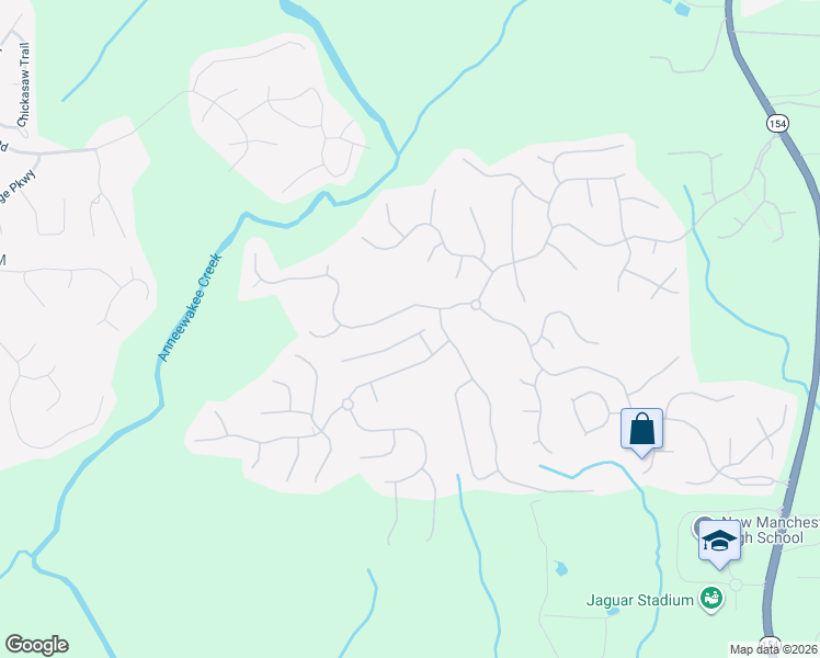 map of restaurants, bars, coffee shops, grocery stores, and more near 3052 Berthas Overlook in Douglasville