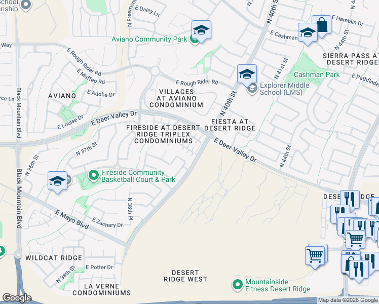 map of restaurants, bars, coffee shops, grocery stores, and more near 3969 East Melinda Drive in Phoenix