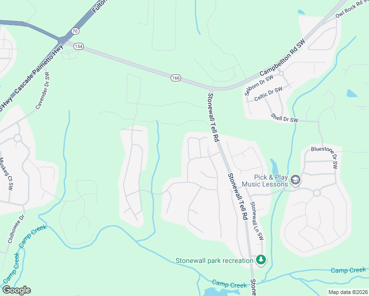 map of restaurants, bars, coffee shops, grocery stores, and more near 2616 Waterdale Court in Atlanta