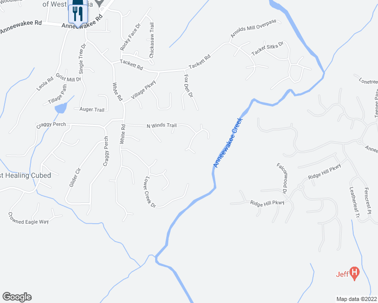 map of restaurants, bars, coffee shops, grocery stores, and more near 3255 Lodgepole Court in Douglasville