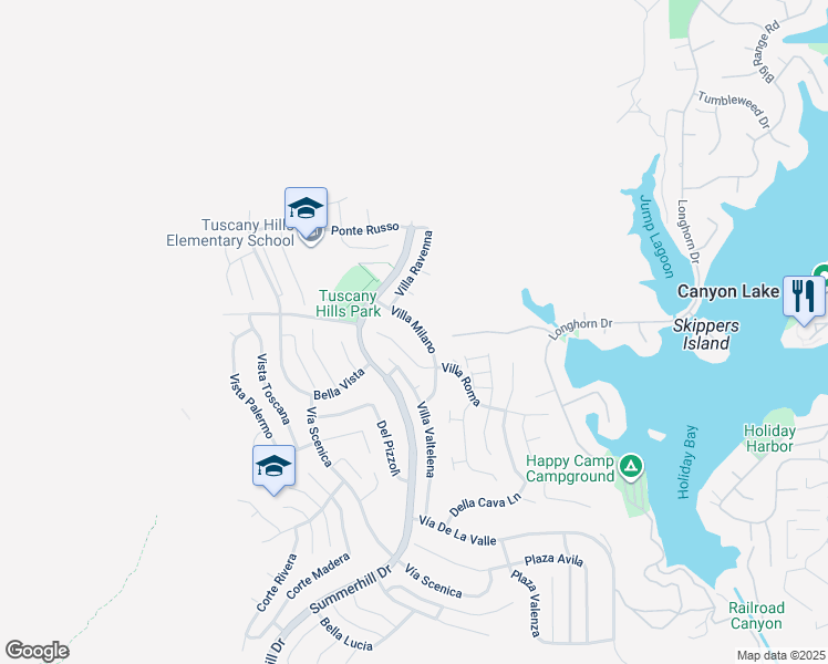 map of restaurants, bars, coffee shops, grocery stores, and more near 21 Villa Milano in Lake Elsinore