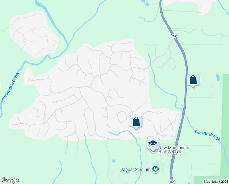 map of restaurants, bars, coffee shops, grocery stores, and more near 4440 Split Creek Drive in Douglasville