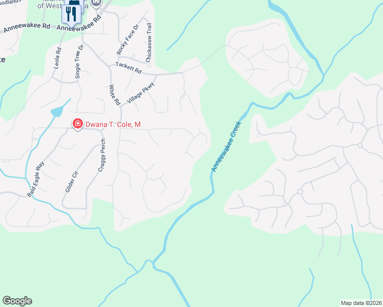 map of restaurants, bars, coffee shops, grocery stores, and more near 3250 Pipemaker Bluff in Douglasville