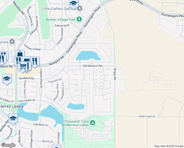 map of restaurants, bars, coffee shops, grocery stores, and more near 29714 Elmswood Circle in Menifee