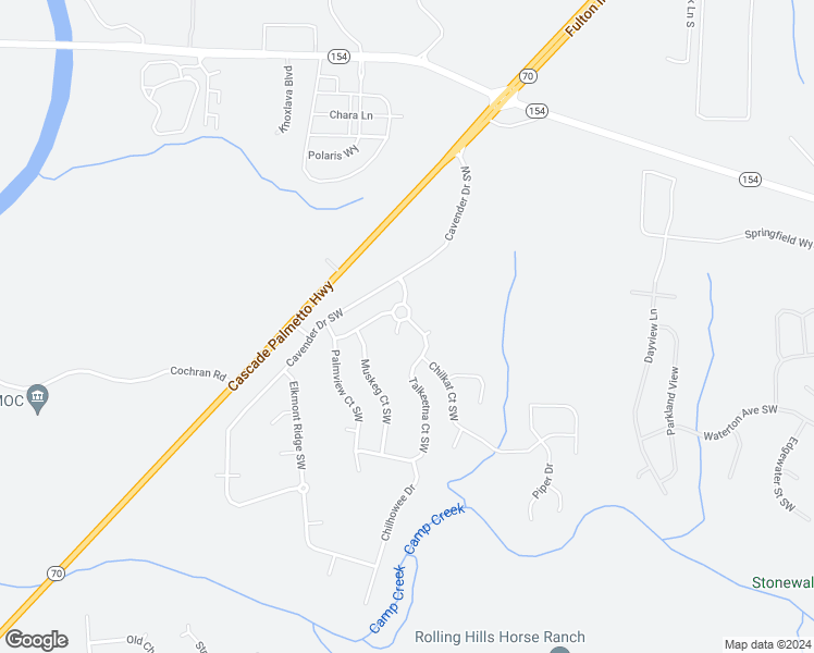 map of restaurants, bars, coffee shops, grocery stores, and more near 6901 Talkeetna Court in Atlanta