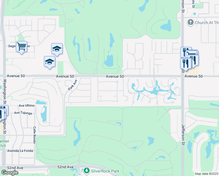 map of restaurants, bars, coffee shops, grocery stores, and more near 79360 Stonegate in La Quinta