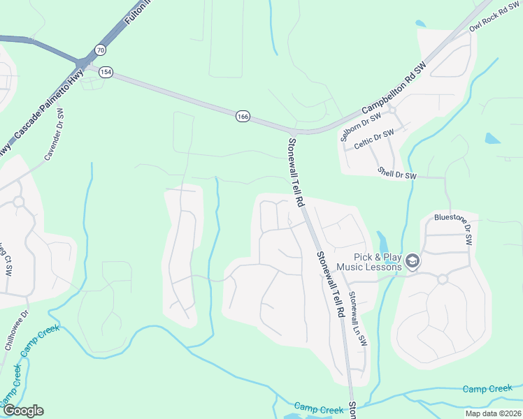 map of restaurants, bars, coffee shops, grocery stores, and more near 2669 Waterdale Road in Atlanta