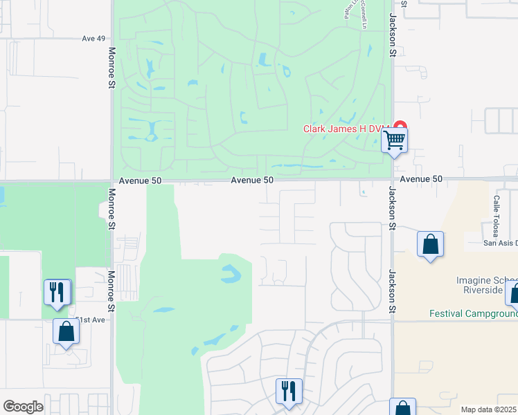 map of restaurants, bars, coffee shops, grocery stores, and more near 82611 Sagrada Court in Indio