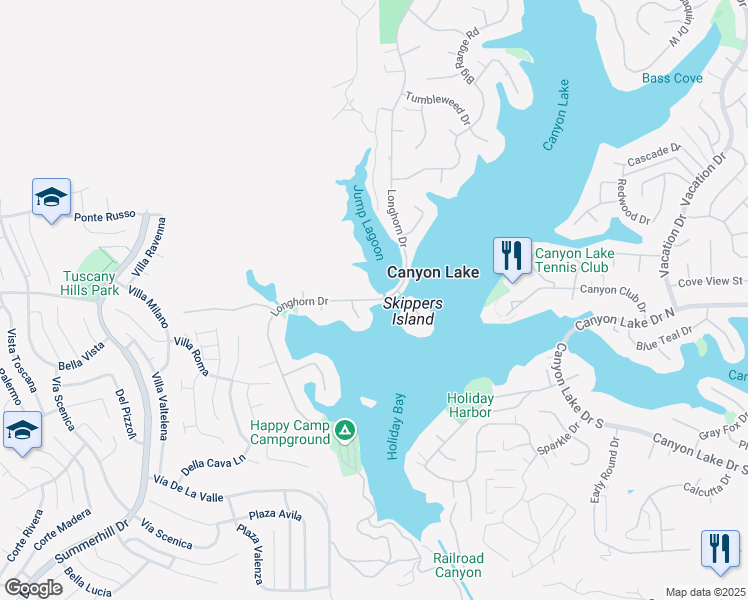 map of restaurants, bars, coffee shops, grocery stores, and more near Longhorn Drive in Menifee