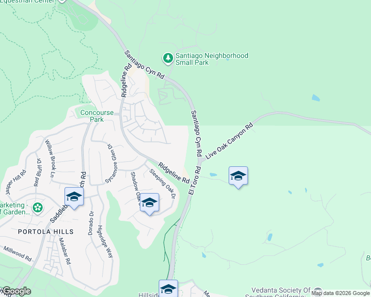 map of restaurants, bars, coffee shops, grocery stores, and more near in Silverado