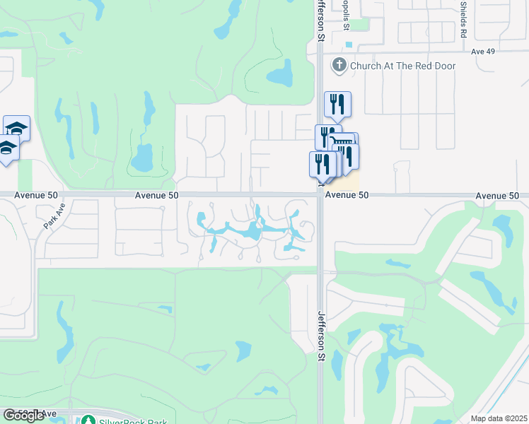 map of restaurants, bars, coffee shops, grocery stores, and more near 50075 Camino Privado in La Quinta