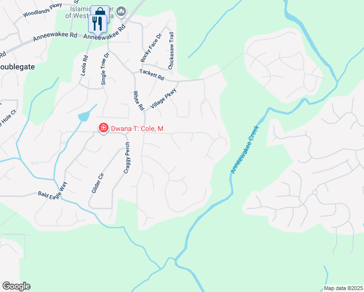 map of restaurants, bars, coffee shops, grocery stores, and more near 4444 Tuckahoe Court in Douglasville