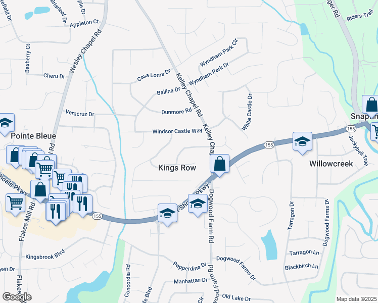 map of restaurants, bars, coffee shops, grocery stores, and more near 4193 Port Chester Way in Decatur