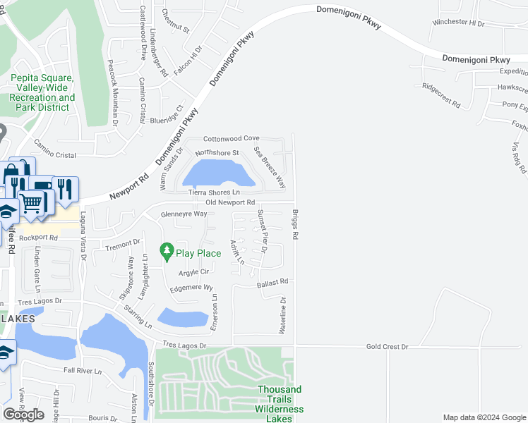 map of restaurants, bars, coffee shops, grocery stores, and more near 29901-29909 Old Newport Road in Menifee