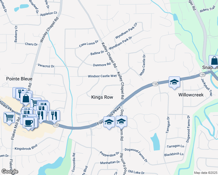 map of restaurants, bars, coffee shops, grocery stores, and more near 4193 Port Chester Way in Decatur