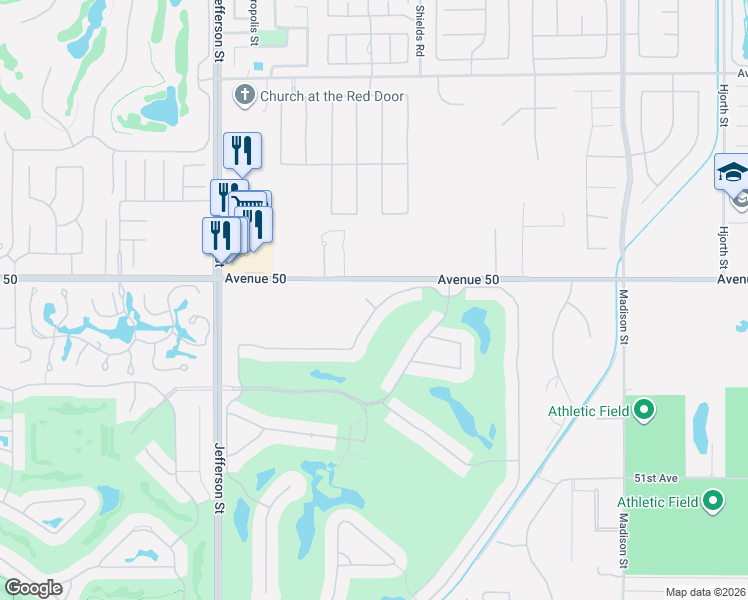 map of restaurants, bars, coffee shops, grocery stores, and more near 80360 Vía Valerosa in La Quinta