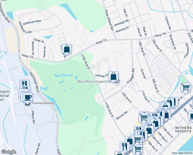 map of restaurants, bars, coffee shops, grocery stores, and more near 967 Pendant Circle in Myrtle Beach