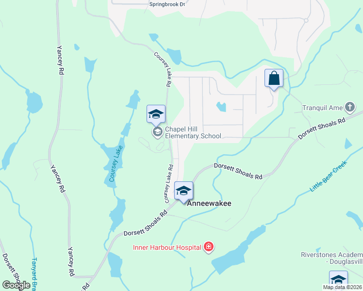 map of restaurants, bars, coffee shops, grocery stores, and more near 4469 Bellemeade Dr in Douglasville