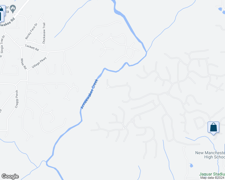 map of restaurants, bars, coffee shops, grocery stores, and more near 3385 Anneewakee Falls Parkway in Douglasville