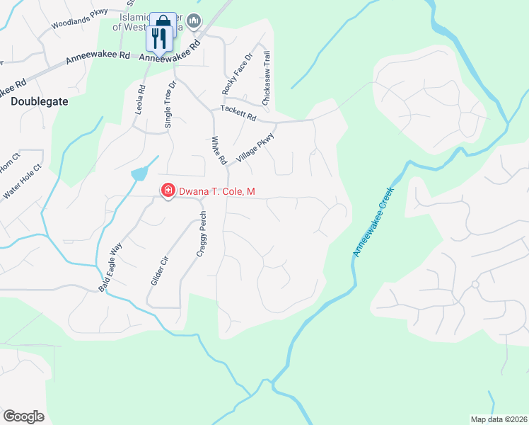 map of restaurants, bars, coffee shops, grocery stores, and more near 4427 Tuckahoe Court in Douglasville