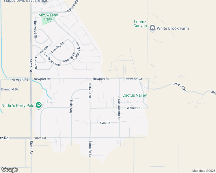 map of restaurants, bars, coffee shops, grocery stores, and more near 40161 Newport Road in Hemet