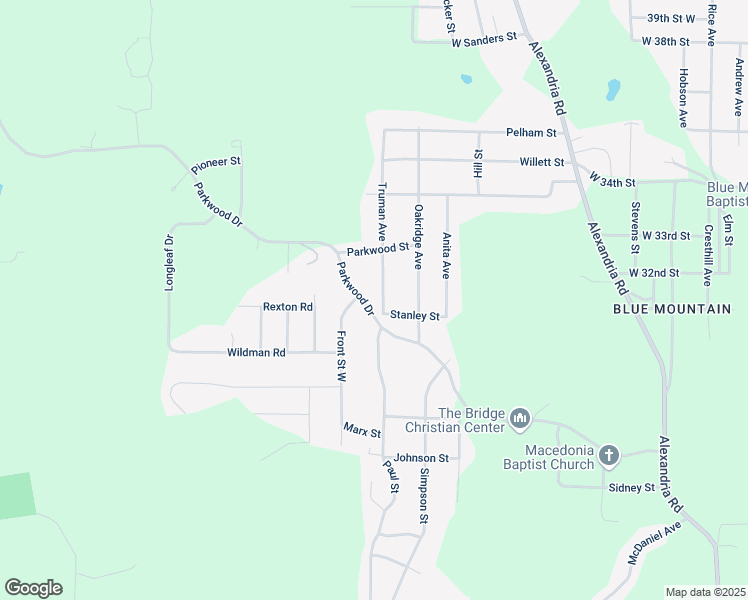 map of restaurants, bars, coffee shops, grocery stores, and more near 3116 Truman Avenue in Anniston