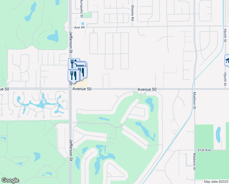 map of restaurants, bars, coffee shops, grocery stores, and more near 50020 Monteloma Court in La Quinta