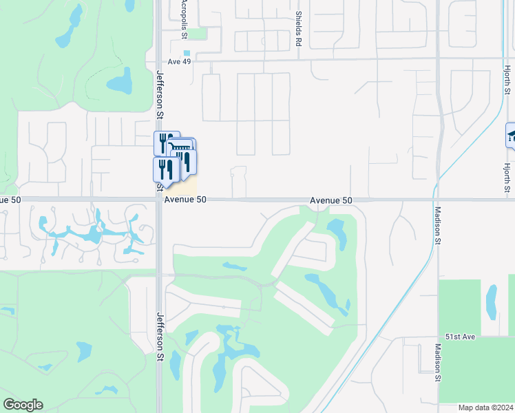 map of restaurants, bars, coffee shops, grocery stores, and more near 50020 Monteloma Court in La Quinta